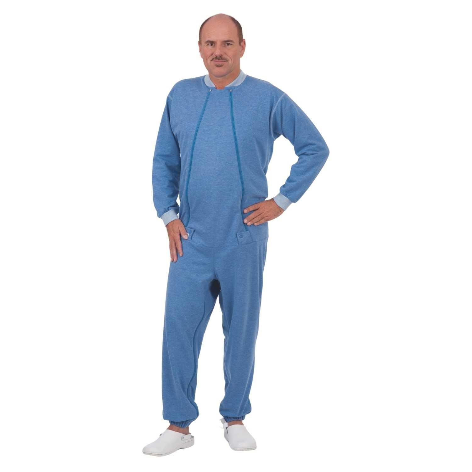 Suprima 4686 059, Funktionsoverall BW/Polyester, 2x Front-RV, Bein-RV, unisex - kornblume, Gr. S-XL